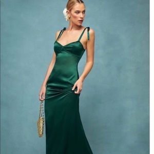 NWT Reformation Gretchen Dress || Emerald